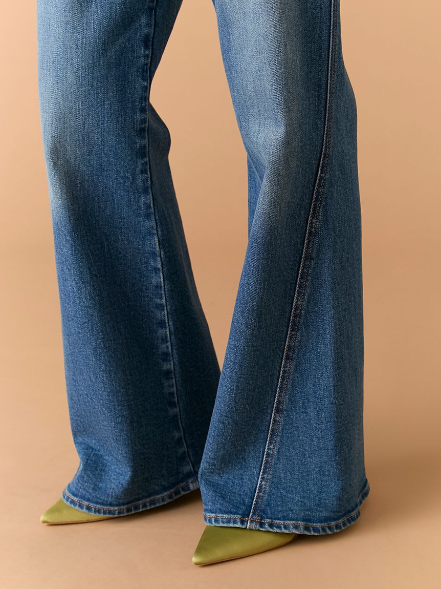 LILY BROWN「【WEB限定00サイズ】ストレッチフレアデニムパンツ」|デニム|