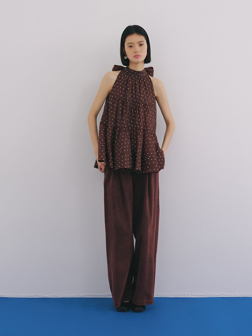 LILY BROWN「【WEB限定00サイズ】ワイドレッグイージーデニムパンツ」|デニム|