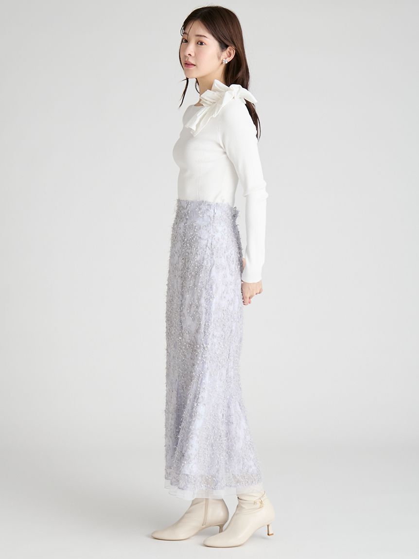 CELFORD「アシメフリルニットプルオーバー」|ニット・セーター|