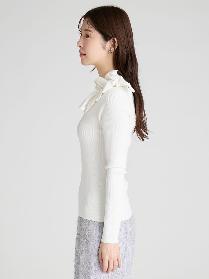 CELFORD「アシメフリルニットプルオーバー」|ニット・セーター|