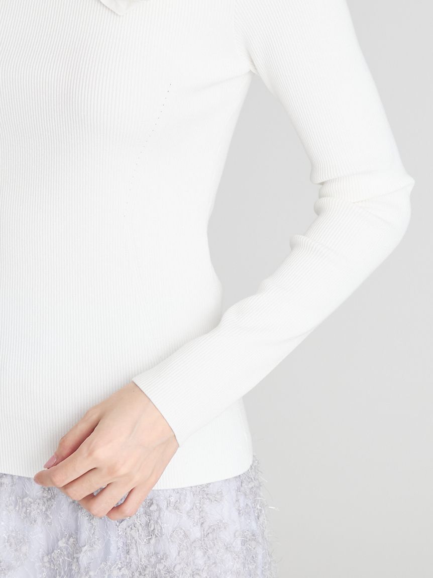 CELFORD「アシメフリルニットプルオーバー」|ニット・セーター|