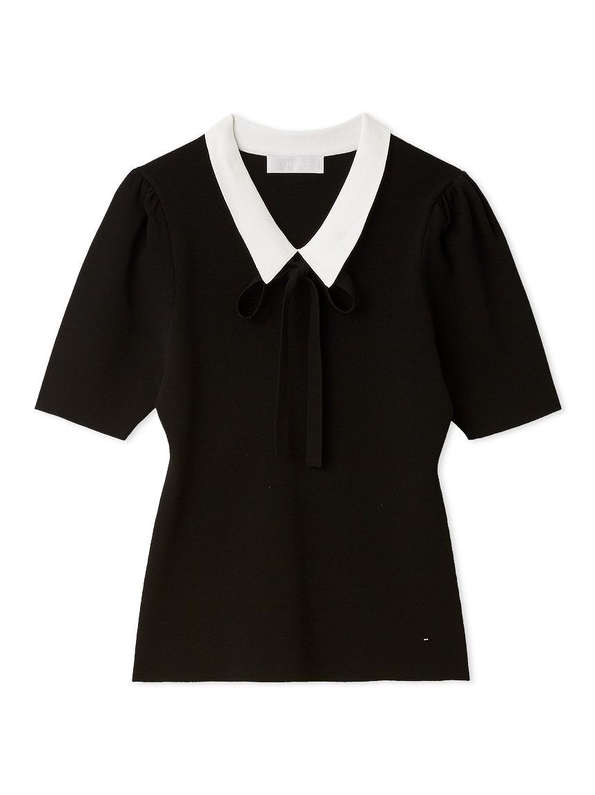 CELFORD「【洗える】ボウタイリボン衿付きニットプルオーバー」|ニット・セーター|