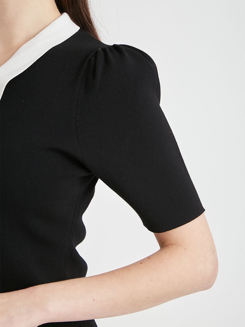 CELFORD「【洗える】ボウタイリボン衿付きニットプルオーバー」|ニット・セーター|