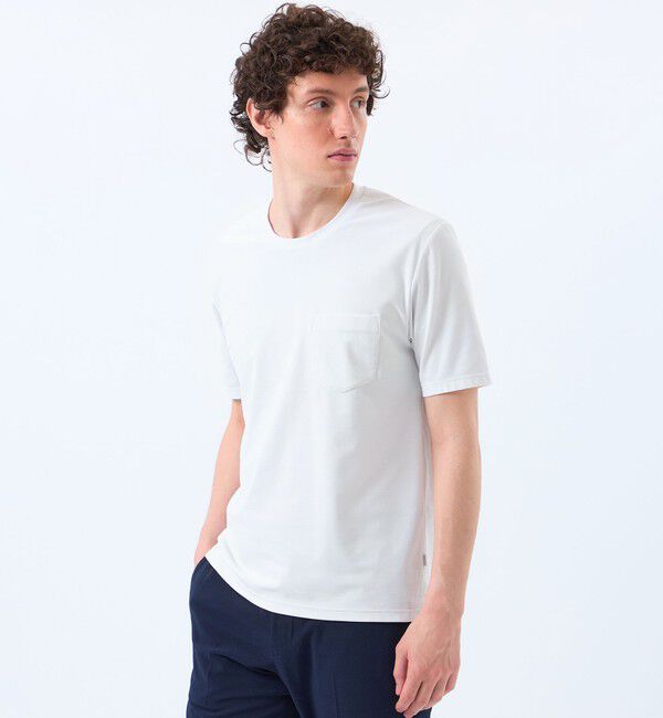 MACKINTOSH PHILOSOPHY「【TROTTER with FREEZE TECH 】 トロッター Tシャツ クルーネック　氷撃プリントトリコット」|Tシャツ・カットソー|ホワイト