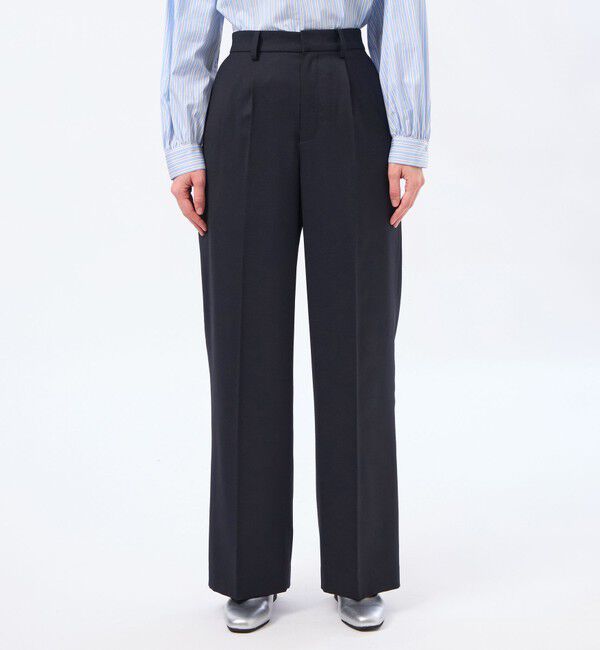 MACKINTOSH PHILOSOPHY「【LEE4月号/蛯原友里さん着用】【TROTTER（トロッター）シリーズ】アクションツイルワイドパンツ」|スラックス|