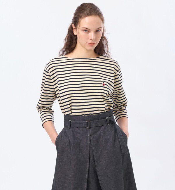 MACKINTOSH PHILOSOPHY「バッキンガムベア バスクボーダーTシャツ」|Tシャツ・カットソー|ベージュ