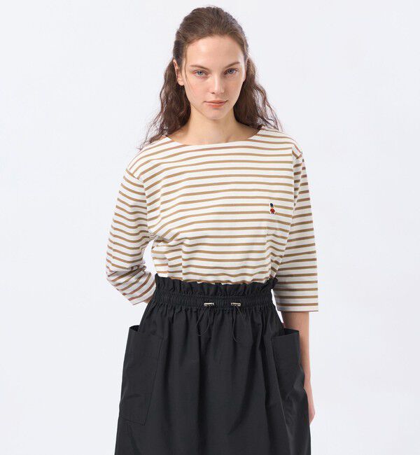 MACKINTOSH PHILOSOPHY「バッキンガムベア バスクボーダーTシャツ」|Tシャツ・カットソー|キャメル