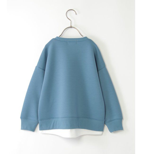 ikka kids「【洗濯機で洗える／親子おそろい】GOKU楽ダンボールレイヤープルオーバー（120~160cm）」|Tシャツ・カットソー|