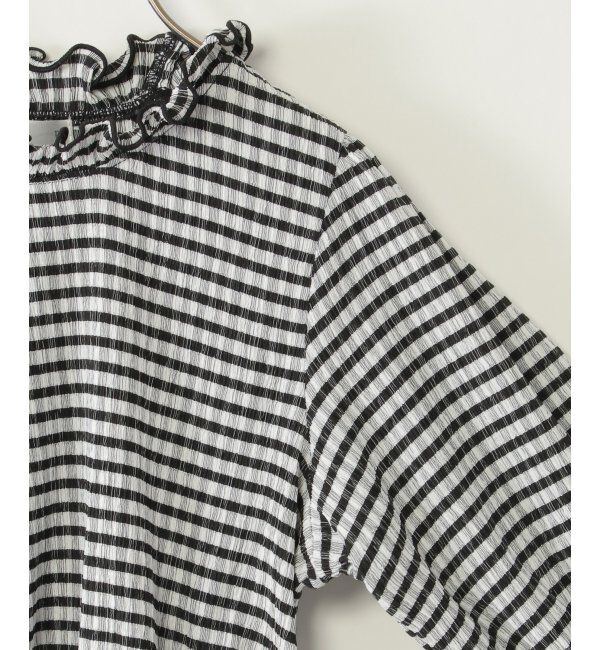 ikka kids「ブラウスライクチェック7分袖プルオーバー（120~160cm）」|Tシャツ・カットソー|