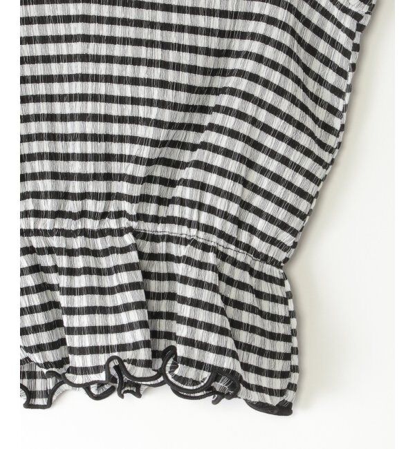 ikka kids「ブラウスライクチェック7分袖プルオーバー（120~160cm）」|Tシャツ・カットソー|