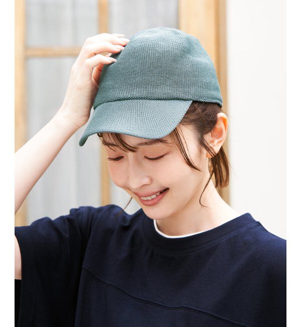 ikka「サーモ透かし柄キャップ」|その他|ブルー