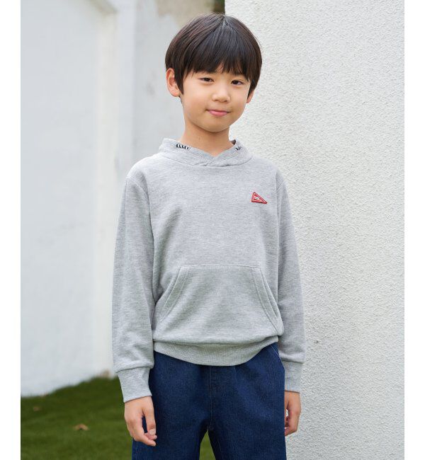 ikka kids「ロープ襟ポケ付き袖ロゴトレーナー（120~160cm）」|Tシャツ・カットソー|