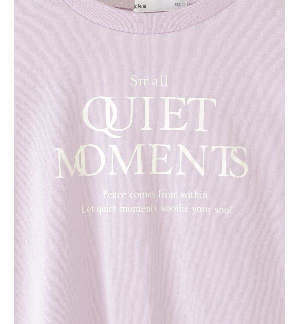 ikka kids「袖布帛シャーリング7分Tシャツ（120~160cm）」|Tシャツ・カットソー|