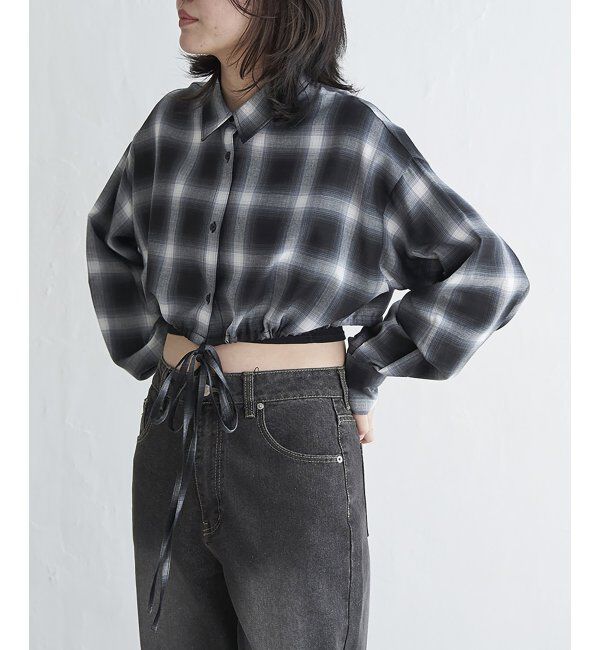 VENCE share style「裾ドロストショートシャツ」|シャツ・ブラウス|