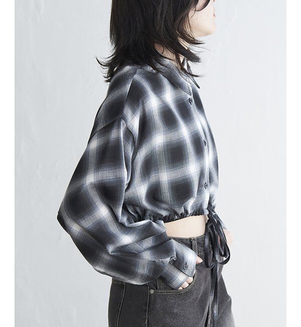 VENCE share style「裾ドロストショートシャツ」|シャツ・ブラウス|