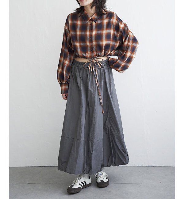 VENCE share style「裾ドロストショートシャツ」|シャツ・ブラウス|