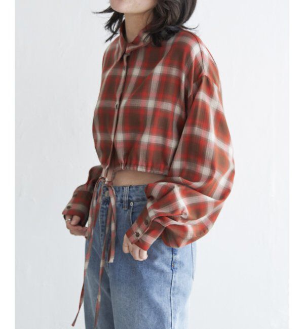 VENCE share style「裾ドロストショートシャツ」|シャツ・ブラウス|