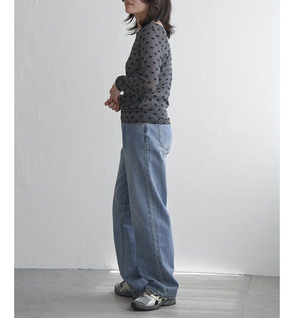 VENCE share style「シアーリボンフロッキープルオーバー」|Tシャツ・カットソー|