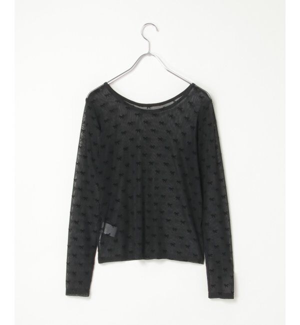 VENCE share style「シアーリボンフロッキープルオーバー」|Tシャツ・カットソー|