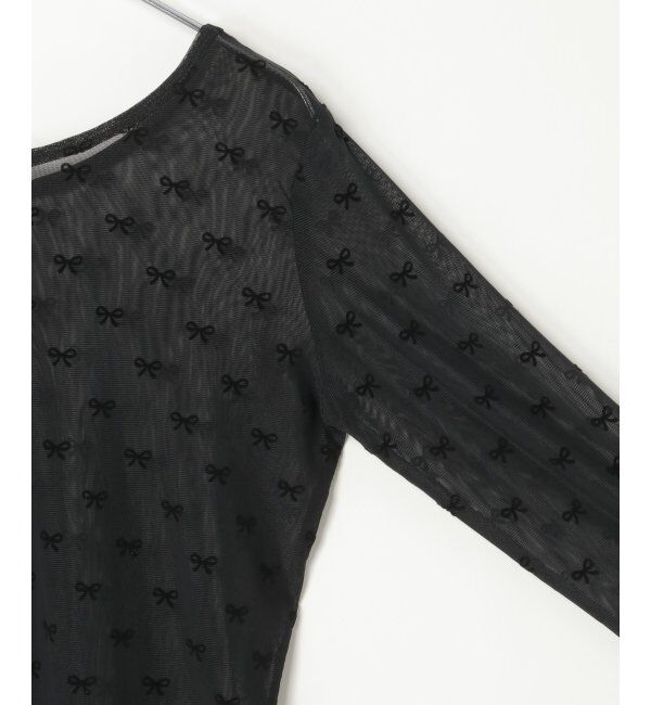 VENCE share style「シアーリボンフロッキープルオーバー」|Tシャツ・カットソー|