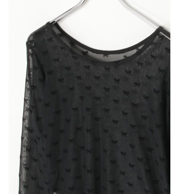 VENCE share style「シアーリボンフロッキープルオーバー」|Tシャツ・カットソー|