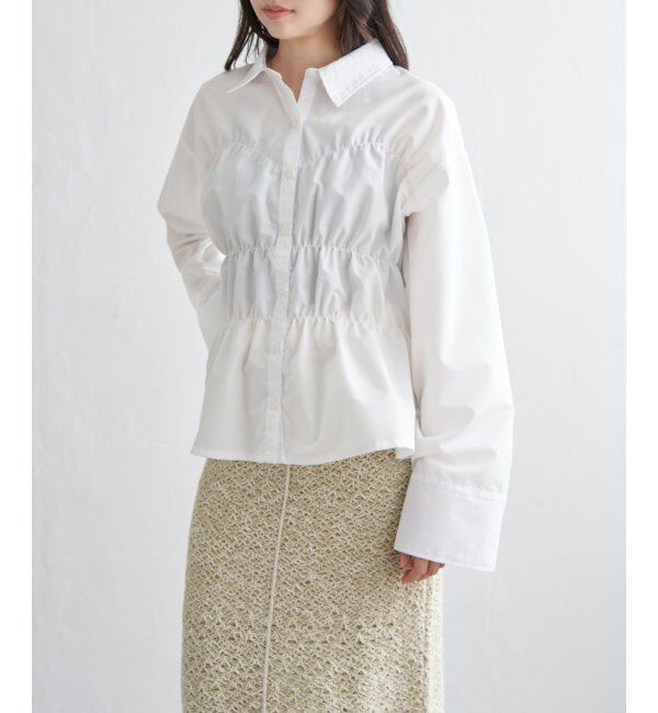 VENCE share style「ブロードシャーリングシャツ」|シャツ・ブラウス|オフホワイト