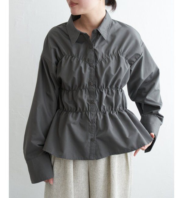 VENCE share style「ブロードシャーリングシャツ」|シャツ・ブラウス|チャコール