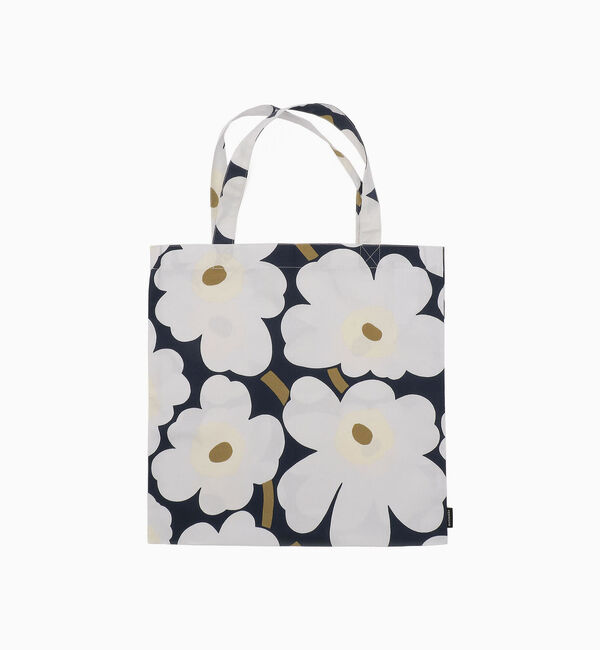 Marimekko「Pieni Unikko ファブリックバッグ44X43cm」|トートバッグ|ﾀﾞｰｸﾌﾞﾙｰ&times;ﾗｲﾄｸﾞﾚｰ&times;ﾅ