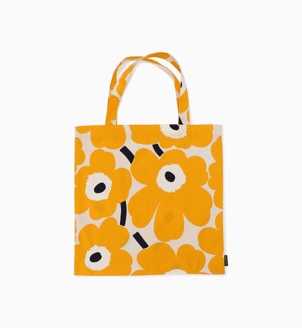 Marimekko「Pieni Unikko ファブリックバッグ44X43cm」|トートバッグ|ﾍﾞｰｼﾞｭ&times;ｲｴﾛｰ&times;ﾀﾞｰｸﾌﾞ