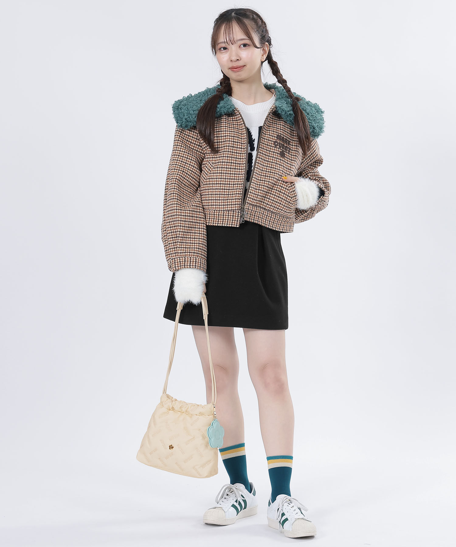 MARY QUANT「バイアスロゴ刺繍 ミニトート」|トートバッグ|