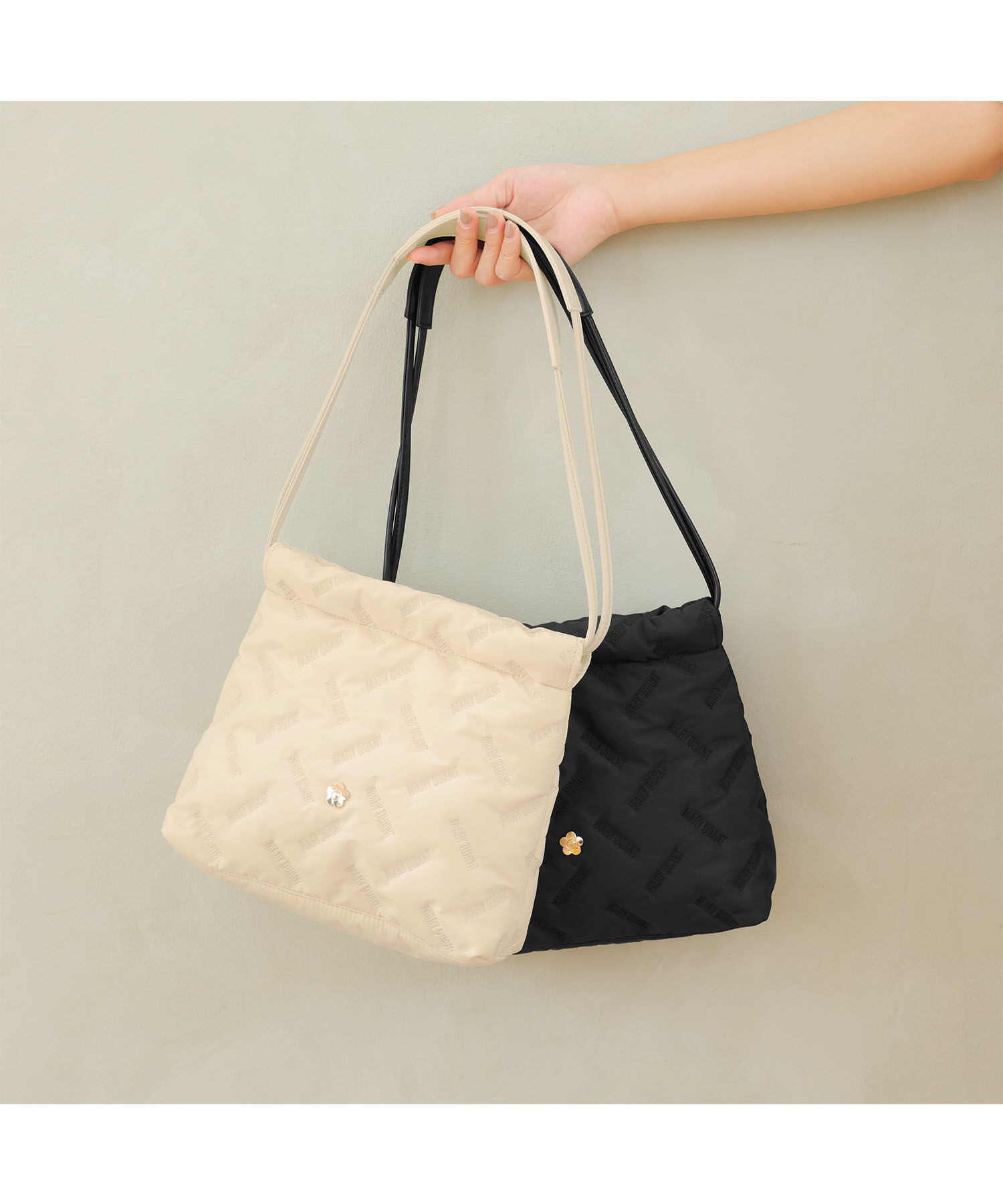 MARY QUANT「バイアスロゴ刺繍 ミニトート」|トートバッグ|