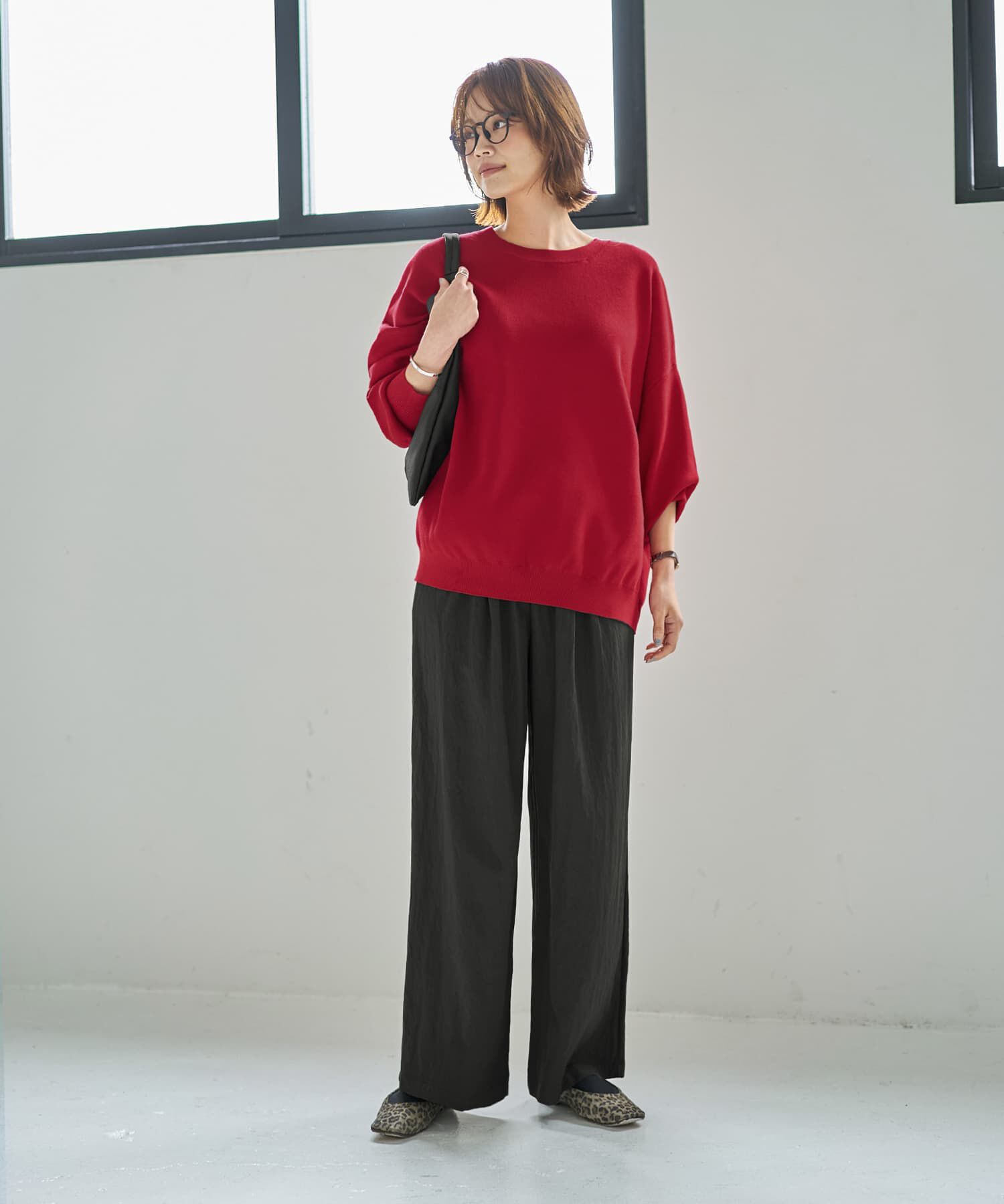 STYLE DELI「スムースハイゲージゆったりクルーネックニット」|ニット・セーター|