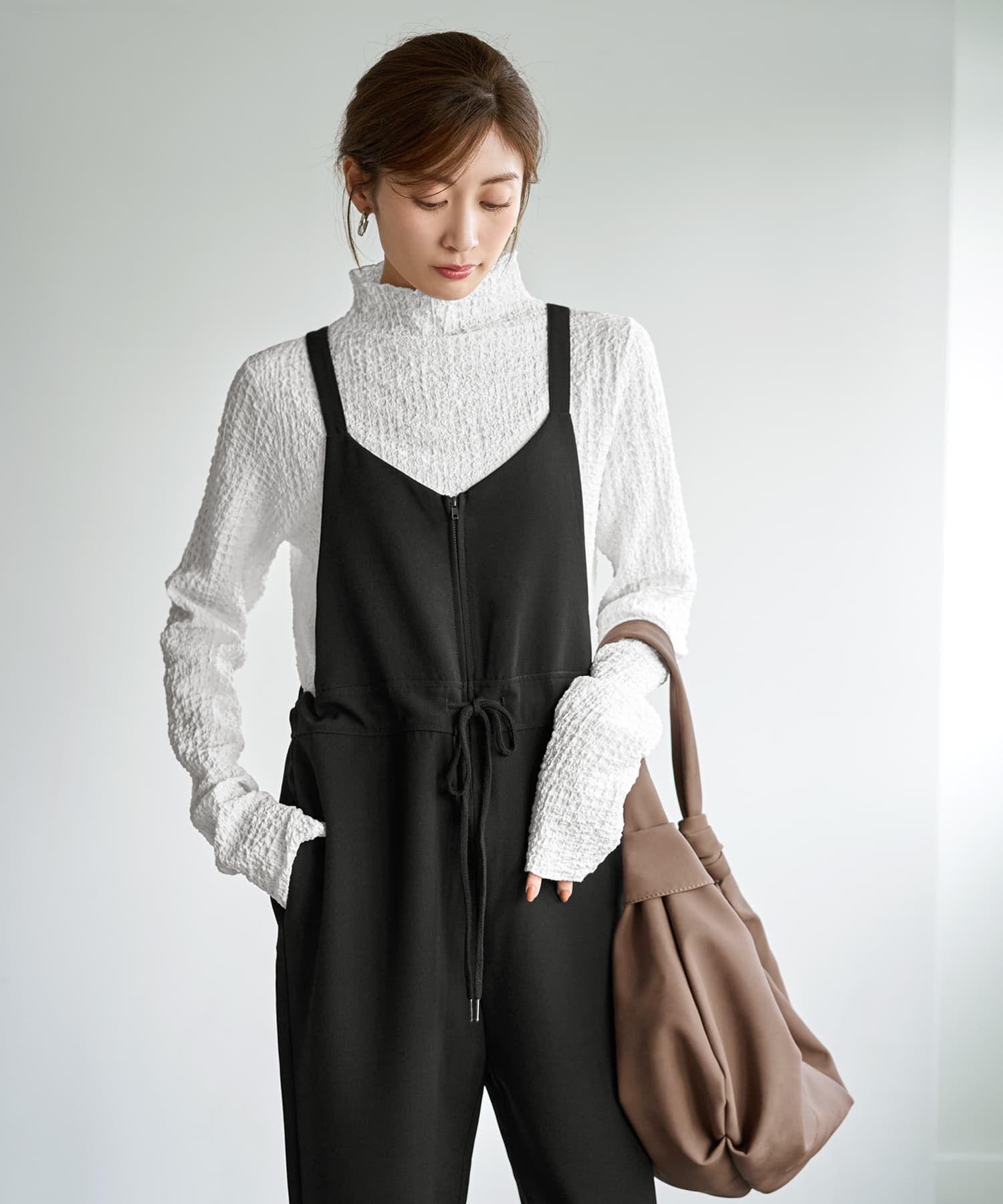 STYLE DELI「フロントVライン厚地ツイルサロペット」|その他|