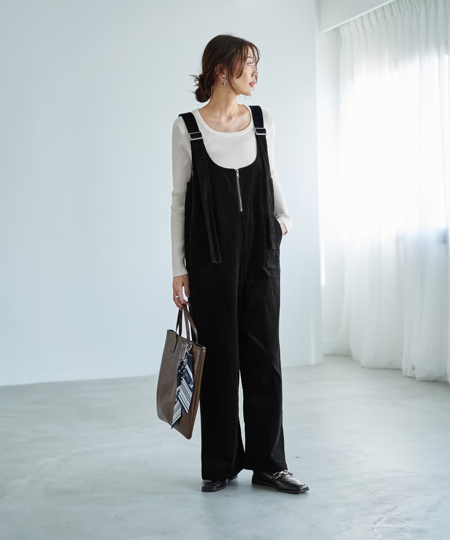 STYLE DELI「コーデュロイワイドサロペット」|オールインワン|