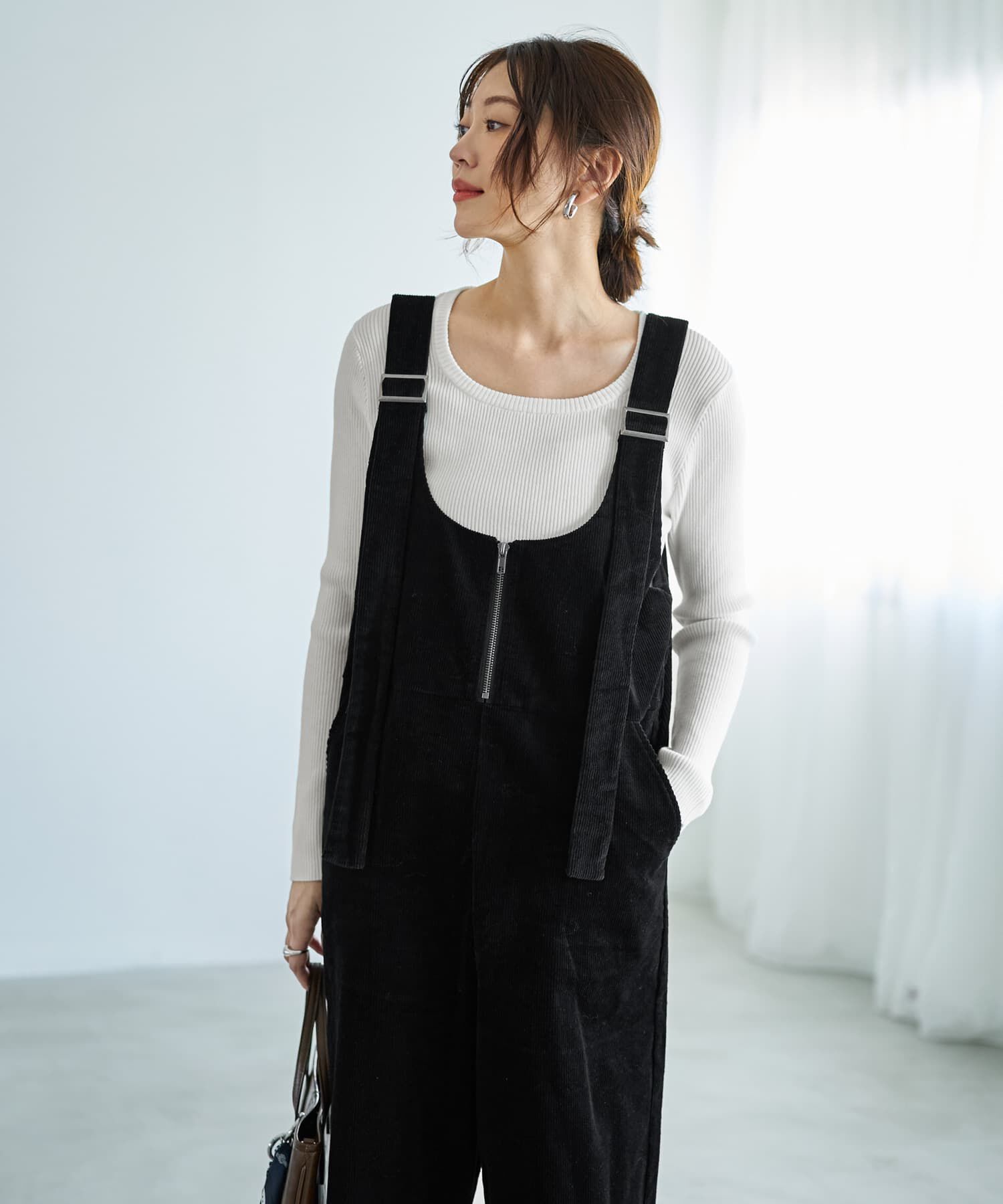 STYLE DELI「コーデュロイワイドサロペット」|オールインワン|