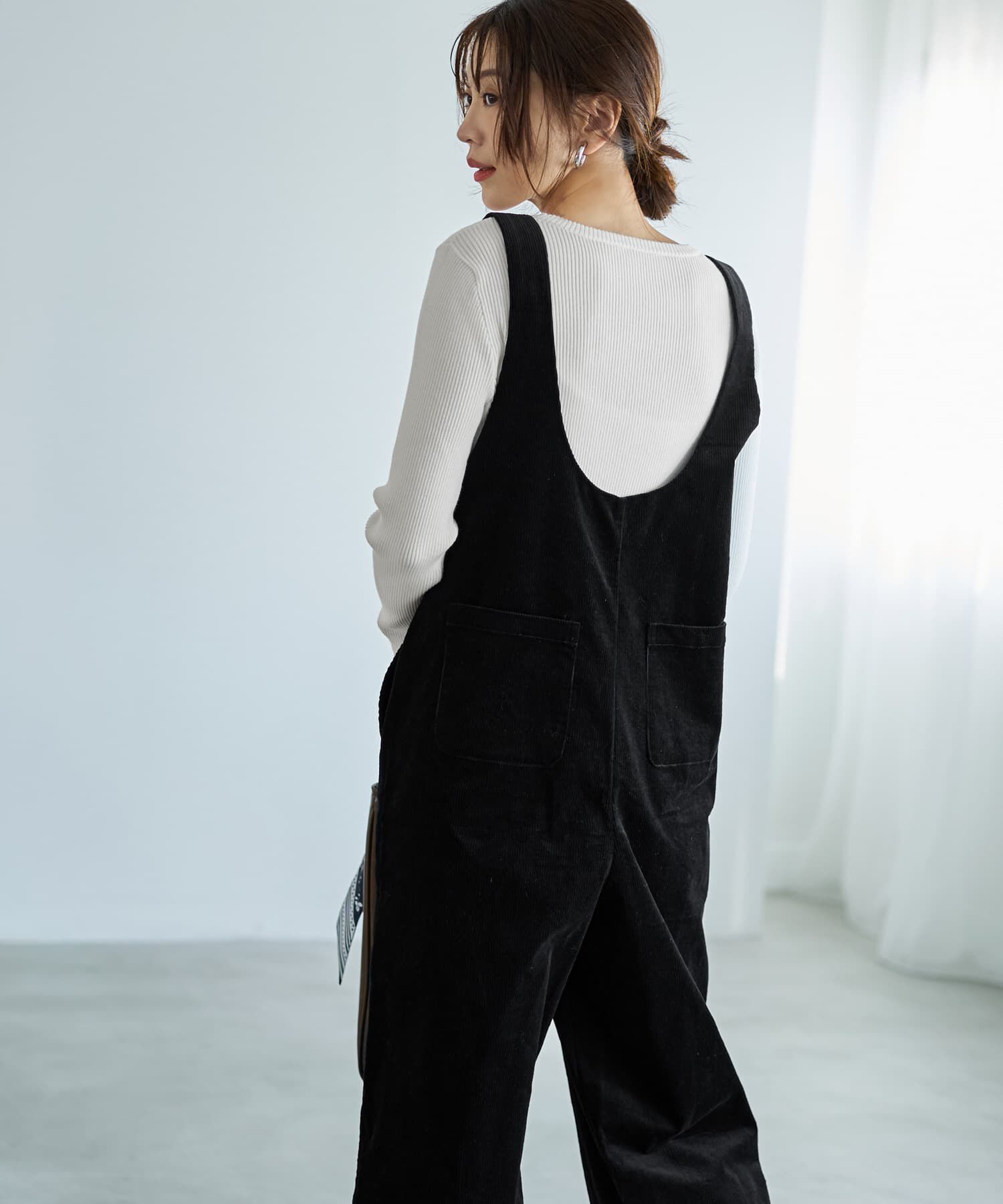 STYLE DELI「コーデュロイワイドサロペット」|オールインワン|