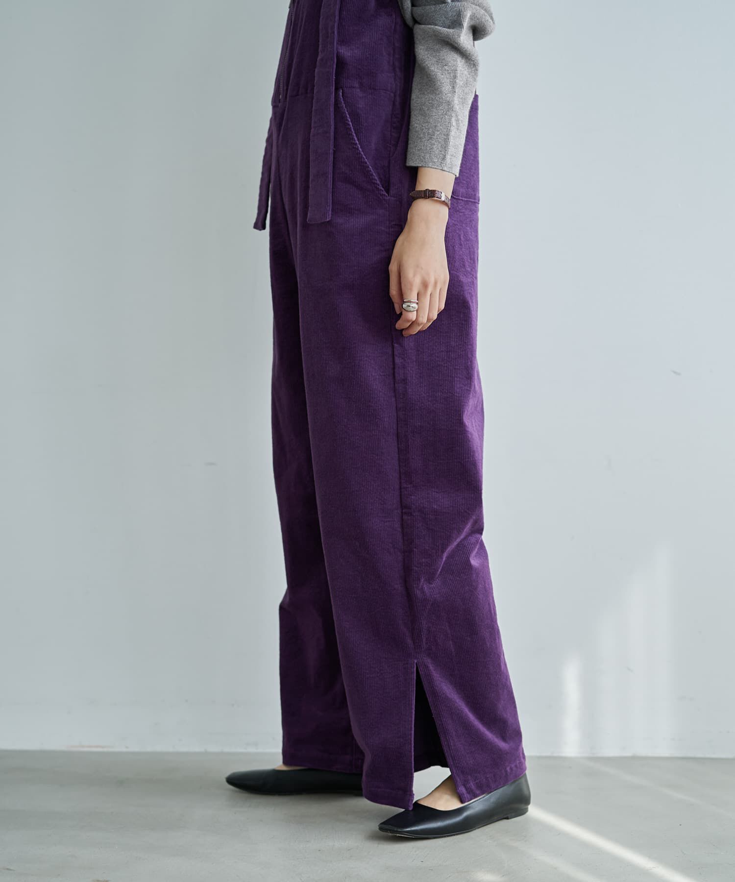 STYLE DELI「コーデュロイワイドサロペット」|オールインワン|