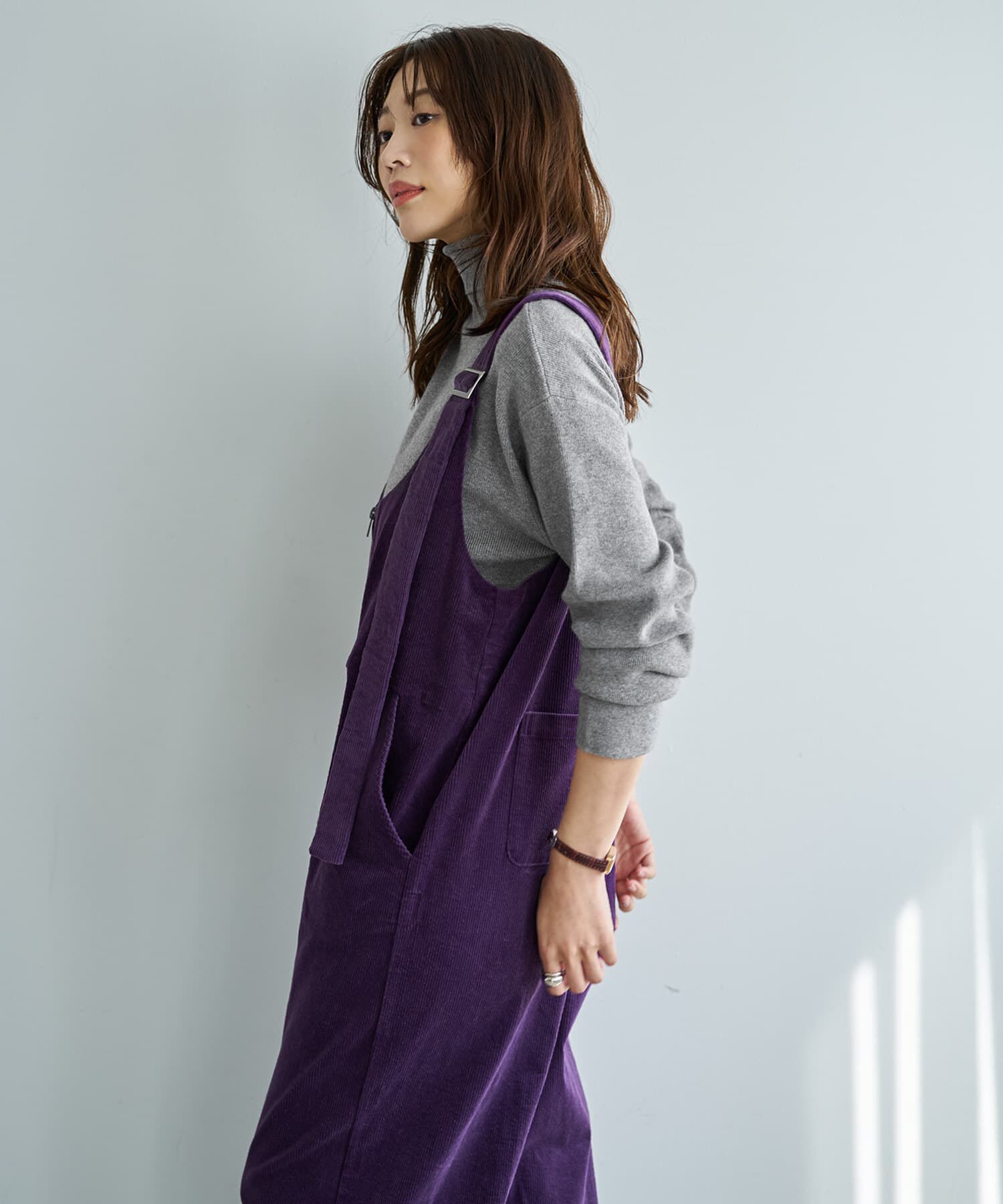 STYLE DELI「コーデュロイワイドサロペット」|オールインワン|