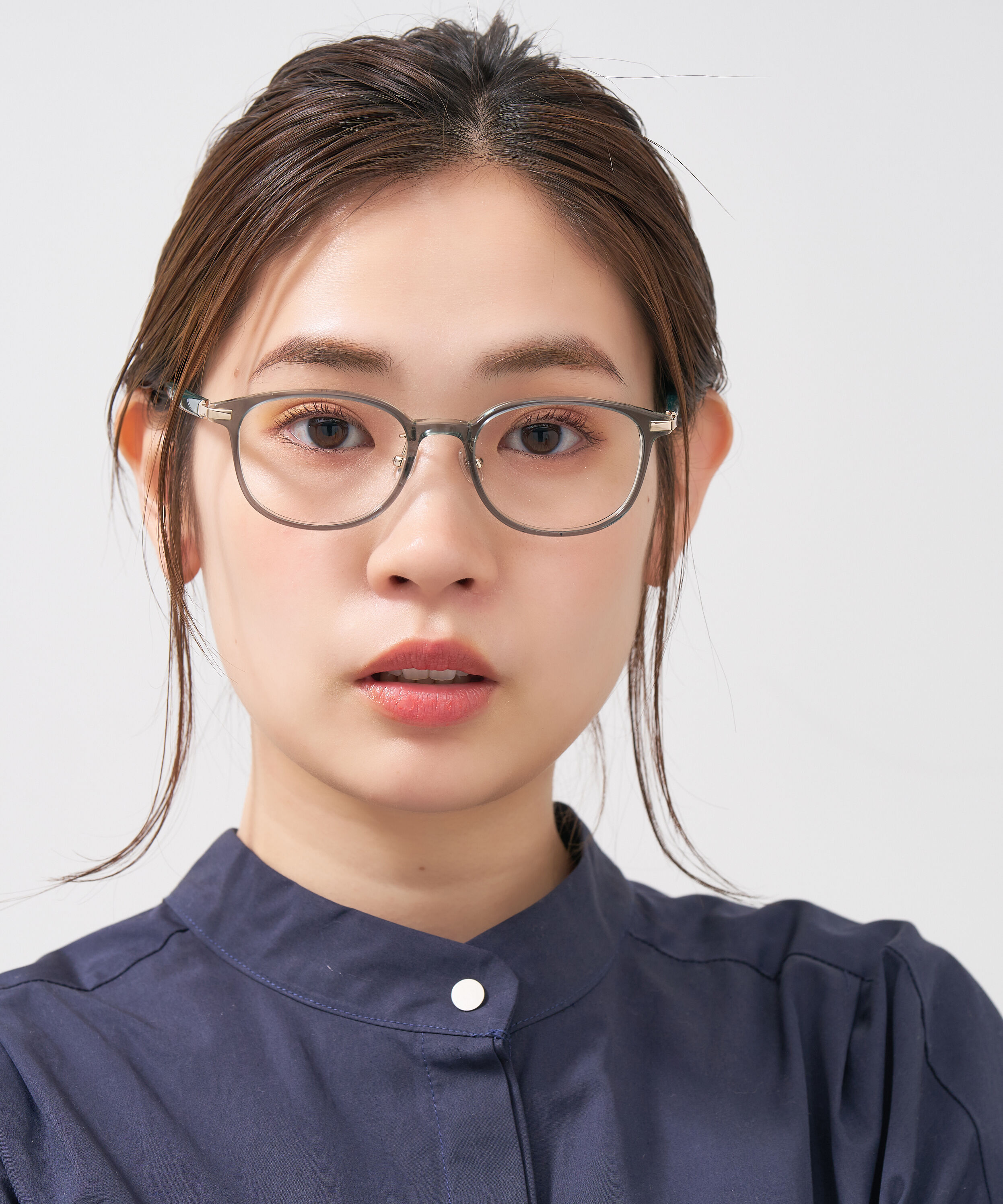  「ウェリントン型 メガネ｜上品で高級感のある 大人可愛いメガネ フェミニン レンズ交換券付き STANDARD MUSE」|メガネ|グリーン