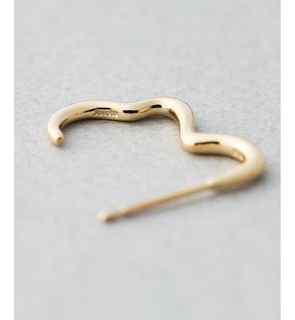 Jouete「[サスペンダー] K10YG ピアス ウェーブ」|ピアス|