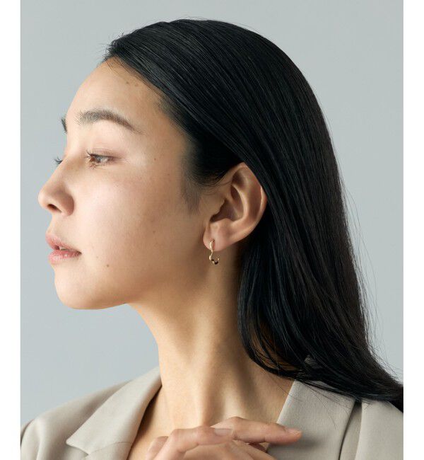 Jouete「[サスペンダー] K10YG ピアス ウェーブ」|ピアス|