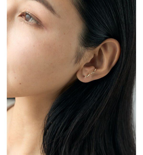 Jouete「[サスペンダー] K10YG ピアス ウェーブ」|ピアス|