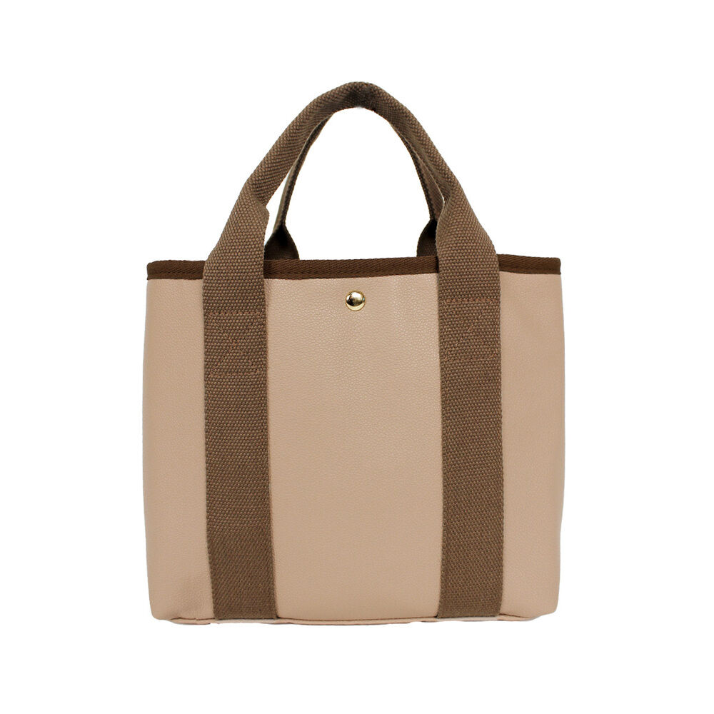 BACKYARD FAMILY「トートバッグ レディース 通販 おしゃれ 合皮ファスナー仕切りトート 小さめ フェイク レザー」|トートバッグ|ブラウン1