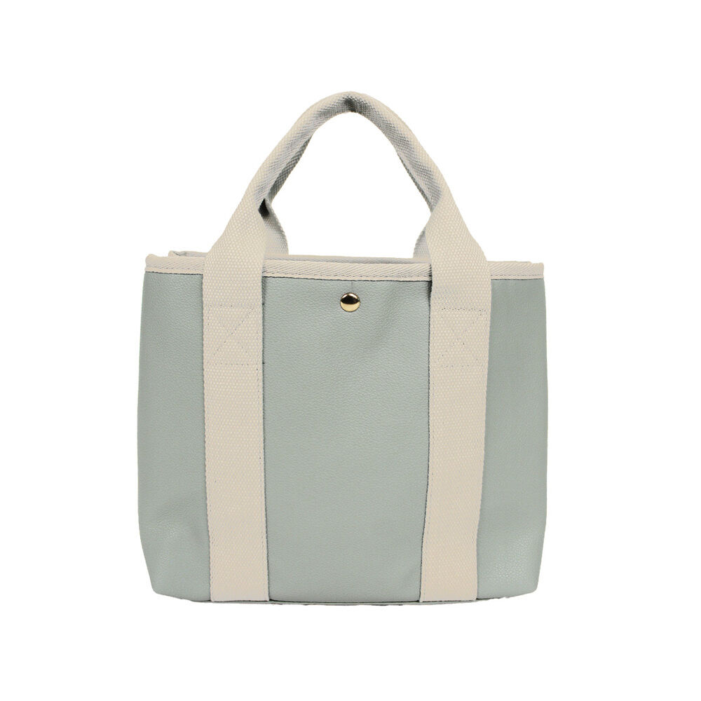 BACKYARD FAMILY「トートバッグ レディース 通販 おしゃれ 合皮ファスナー仕切りトート 小さめ フェイク レザー」|トートバッグ|ブルー1