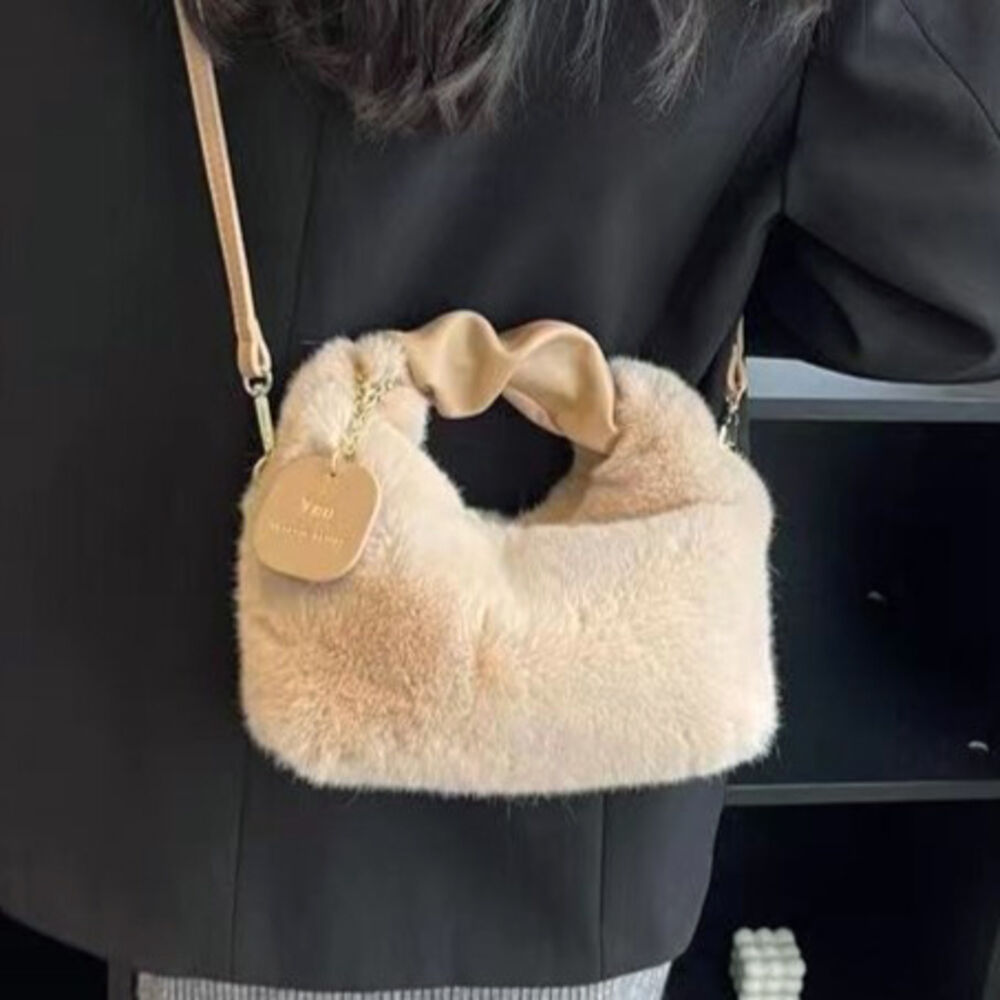 BACKYARD FAMILY「ファーバッグ 斜めがけ 通販 ファー ショルダー バッグ ハンドバッグ ショルダーバック」|ショルダー・メッセンジャー|ブラウン2