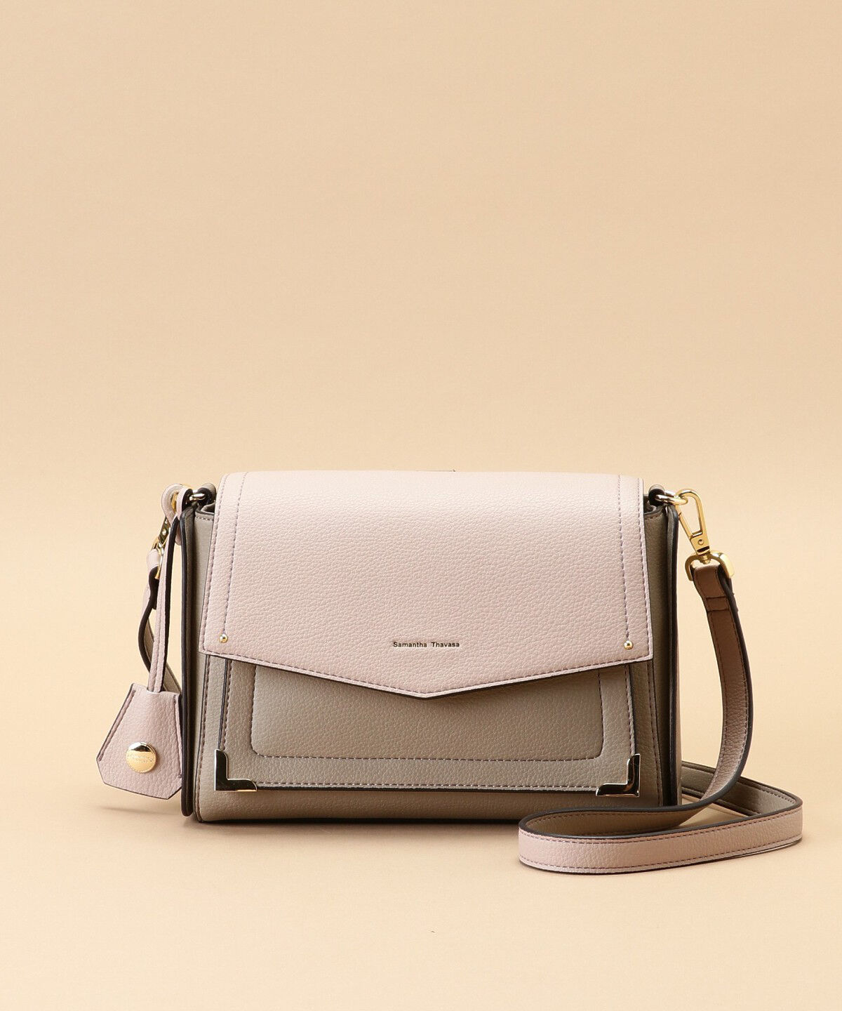Samantha Thavasa「ミラー付き ショルダーバッグ」|ショルダー・メッセンジャー|ﾋﾟﾝｸﾍﾞｰｼﾞｭ