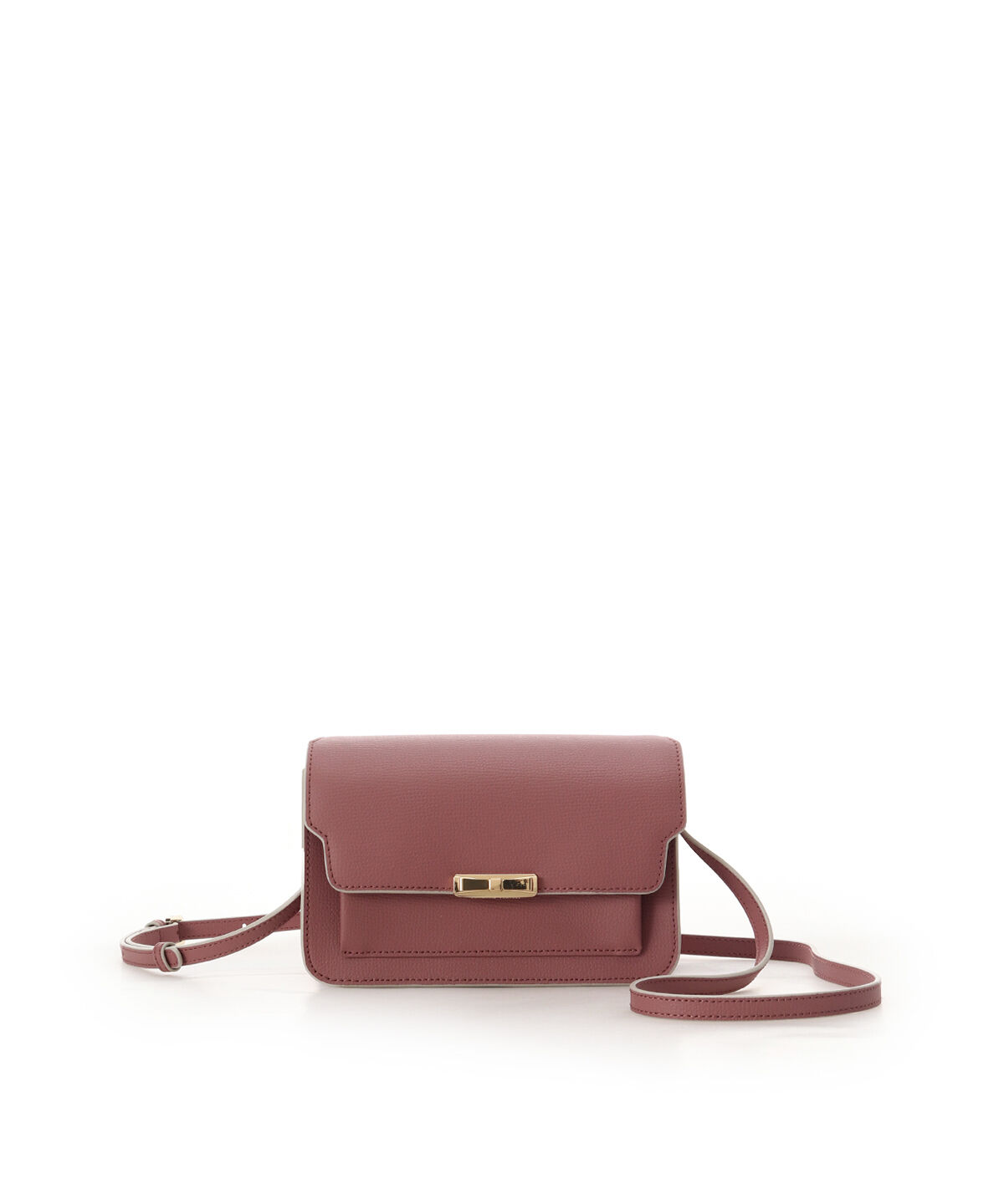 Samantha Thavasa「リボンモチーフ金具スプリットレザーショルダーバッグ」|ショルダー・メッセンジャー|ピンク