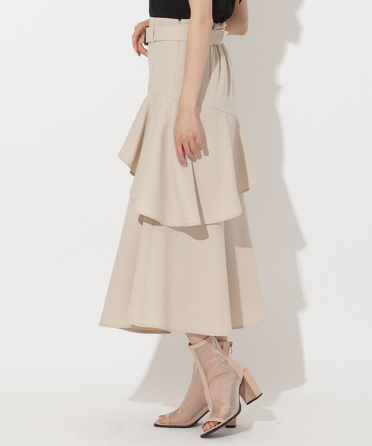 アンドクチュール「アシメフリルティアードスカート」|フレア|