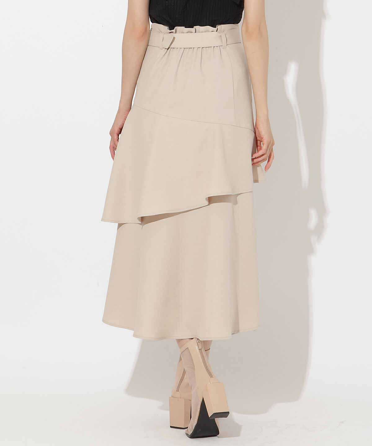 アンドクチュール「アシメフリルティアードスカート」|フレア|