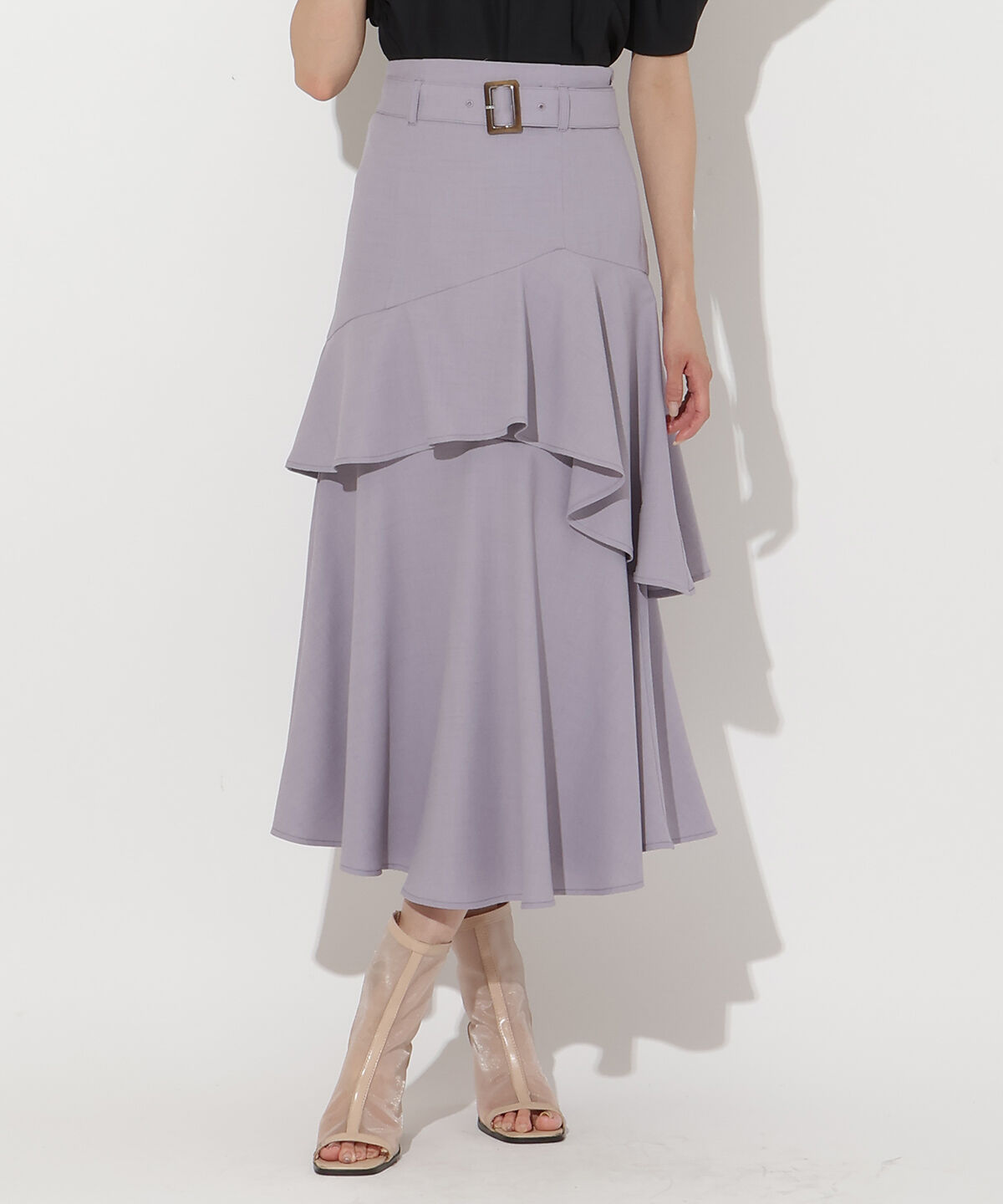 アンドクチュール「アシメフリルティアードスカート」|フレア|